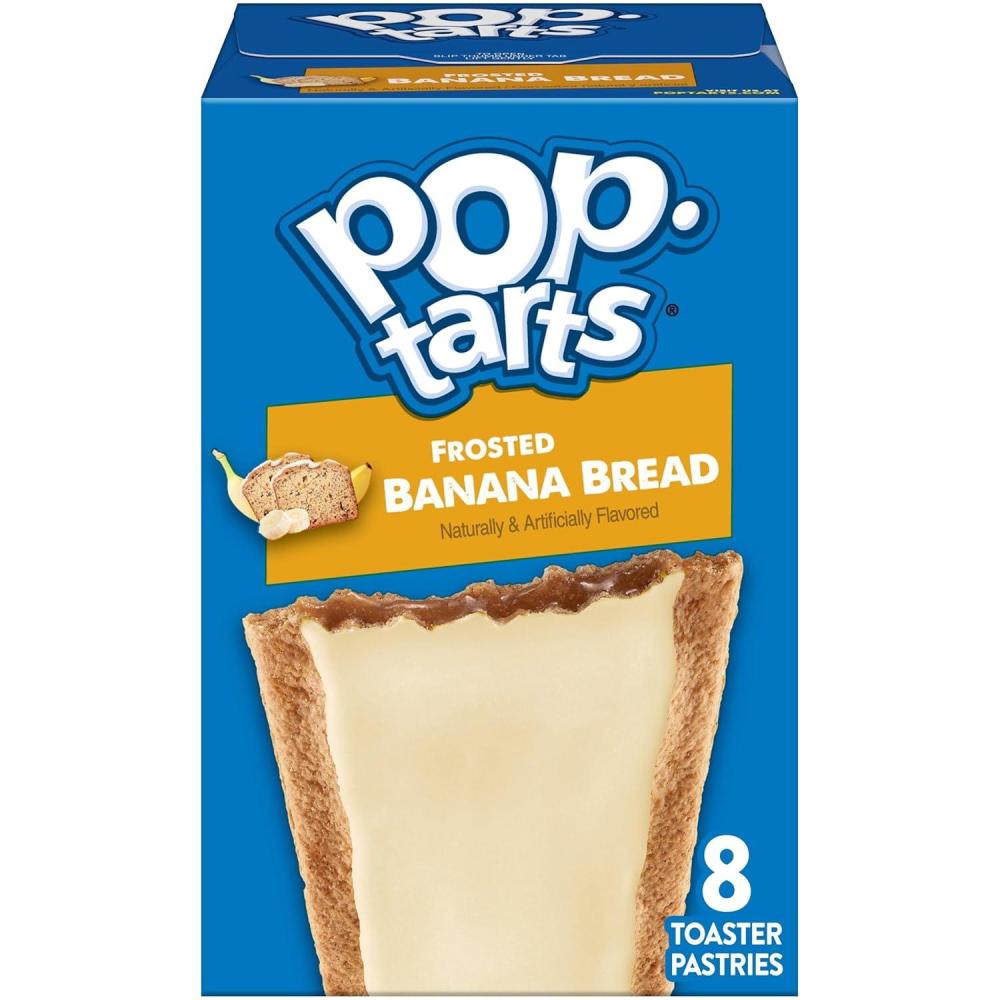 image:imagePopTarts Toaster Pastries Breakfast Foods Kids Snacks Frosted Banana Bread 8 PopTarts