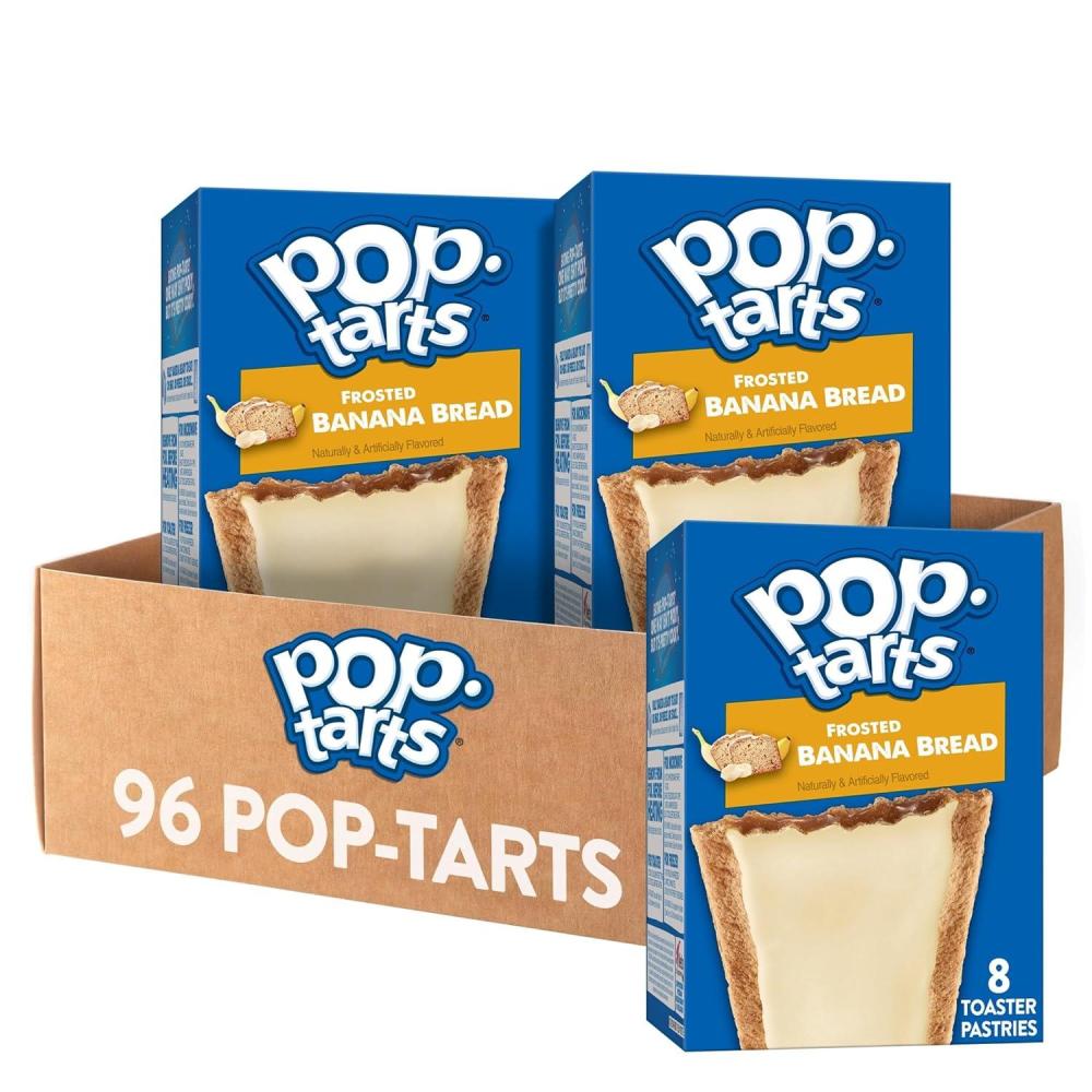 image:imagePopTarts Toaster Pastries Breakfast Foods Kids Snacks Frosted Banana Bread 96 PopTartsBanana Bread