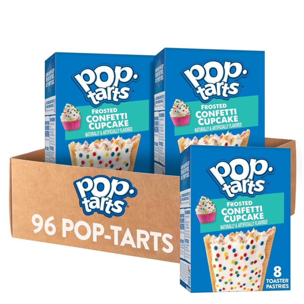 image:imagePopTarts Toaster Pastries Breakfast Foods Kids Snacks Frosted Banana Bread 96 PopTartsConfetti Cupcake