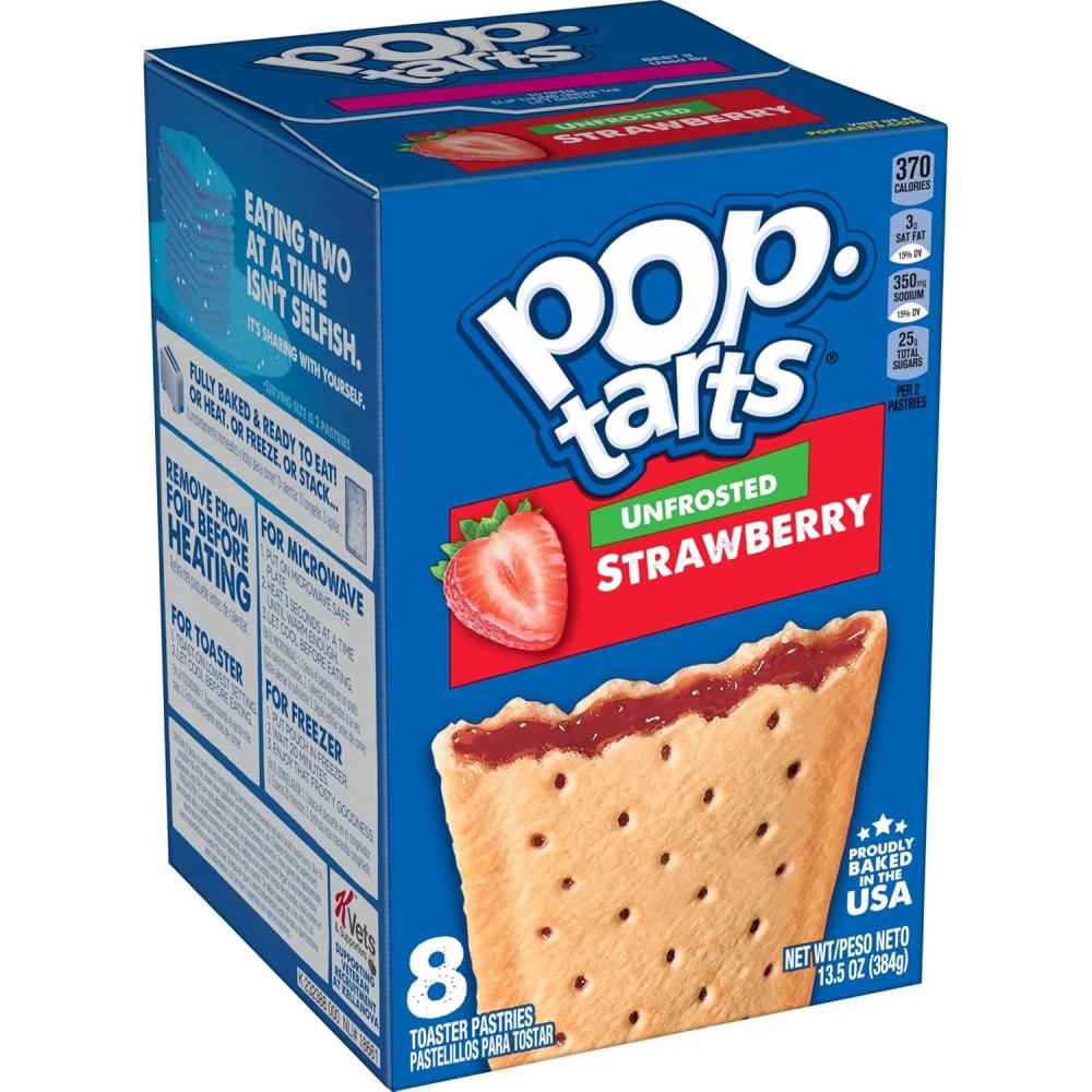 image:imagePopTarts Toaster Pastries Breakfast Foods Kids Snacks Frosted Banana Bread 96 PopTartsUnfrosted Strawberry