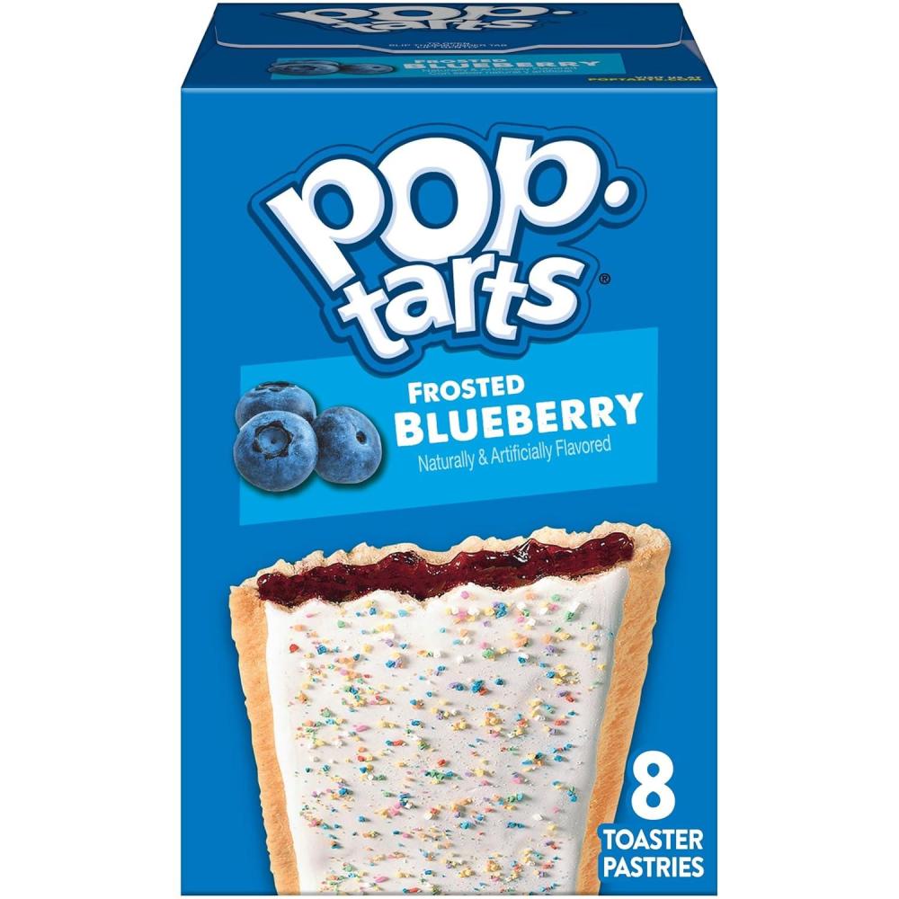 image:imagePopTarts Toaster Pastries Breakfast Foods Kids Snacks Frosted Blueberry 8 PopTarts135 Ounce Pack of 1