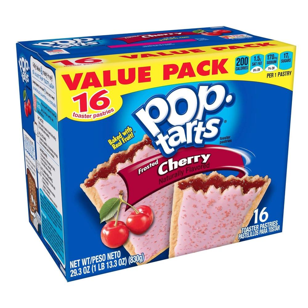 image:imagePopTarts Toaster Pastries Breakfast Foods Kids Snacks Frosted Chocolate Fudge 8 PopTartsCherry