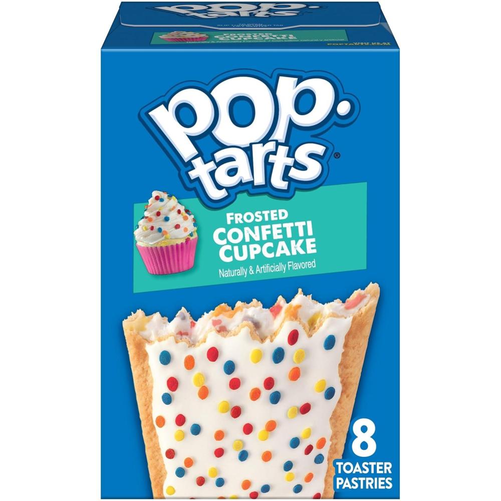image:imagePopTarts Toaster Pastries Breakfast Foods Kids Snacks Frosted Confetti Cupcake 8 PopTarts135 Ounce Pack of 1