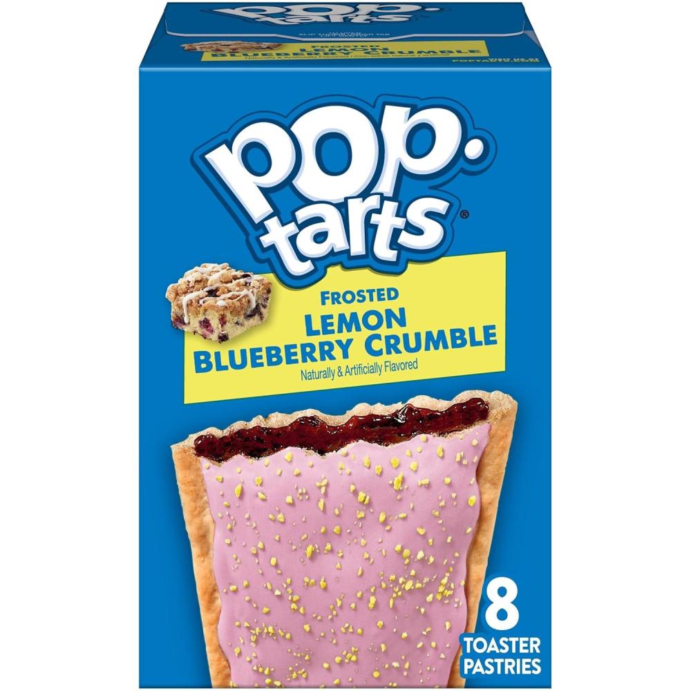 image:imagePopTarts Toaster Pastries Breakfast Foods Kids Snacks Frosted Lemon Blueberry Crumble 8 PopTarts135 Ounce Pack of 1