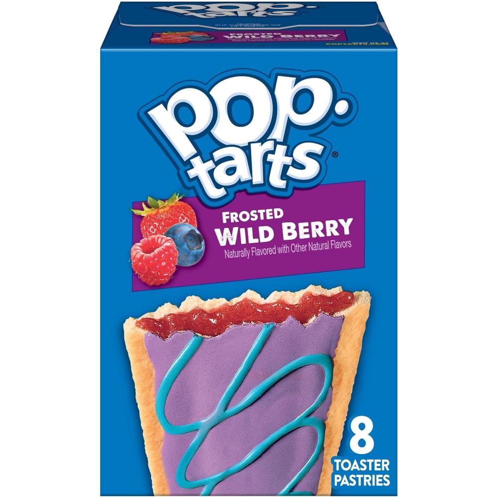 image:imagePopTarts Toaster Pastries Breakfast Foods Kids Snacks Frosted Wild Berry 135oz Box 8 PopTarts338 Ounce Pack of 4