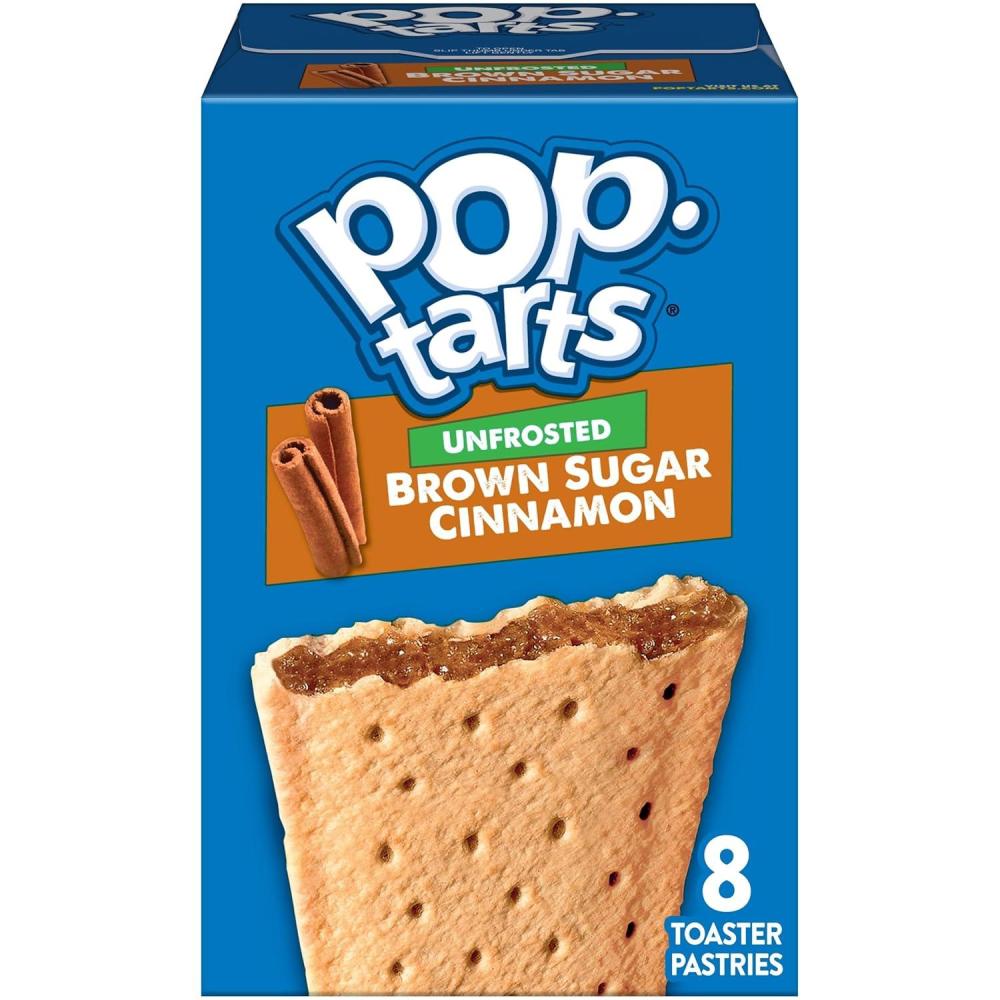 image:imagePopTarts Toaster Pastries Breakfast Foods Kids Snacks Unfrosted Brown Sugar Cinnamon 8 PopTarts