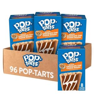 Pop-Tarts Toaster Pastries, Breakfast Foods, Kids Snacks, Frosted Banana Bread (96 Pop-Tarts)(Chocolate Chip Cookie Dpugh)
