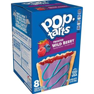 Pop-Tarts Toaster Pastries, Breakfast Foods, Kids Snacks, Frosted Banana Bread (96 Pop-Tarts)(Frosted Wild Berry)