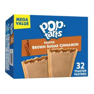 Pop-Tarts Toaster Pastries, Breakfast Foods, Kids Snacks, Variety Pack, 54.1oz Box (32 Count)(Brown Sugar Cinnamon)