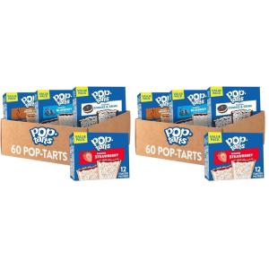 Pop-Tarts Toaster Pastries, Breakfast Foods, Kids Snacks, Variety Pack (60 Pop-Tarts)(20.3 Ounce (Pack of 10))