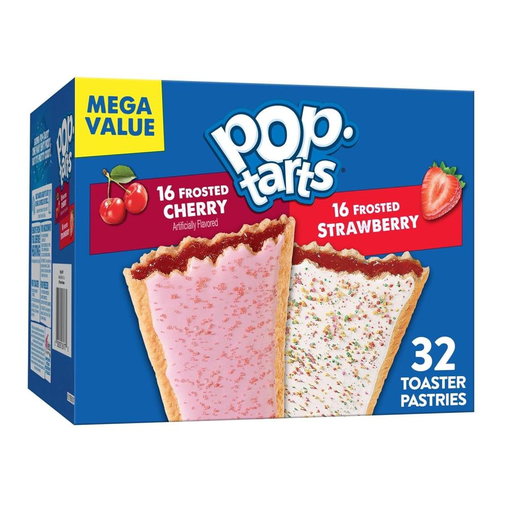 image:imagePopTarts Toaster Pastries Breakfast Foods Kids Snacks Value Pack Variety Pack 32 PopTartsCherry  Strawberry