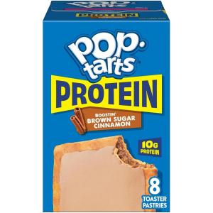 Pop-Tarts Protein Toaster Pastries, 10g Protein, Boostin’ Brown Sugar Cinnamon, 14.3oz Box (8 Pop-Tarts)